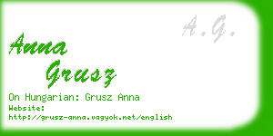 anna grusz business card